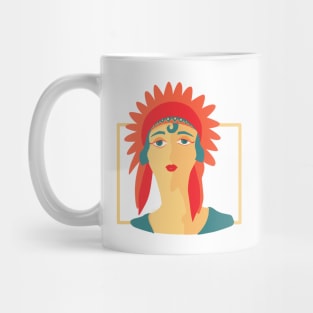 Boho girl portrait Mug